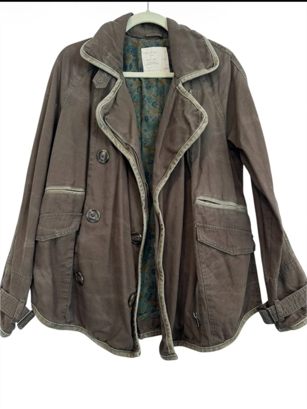 NWT Free People Olive Military Jacket Size Medium